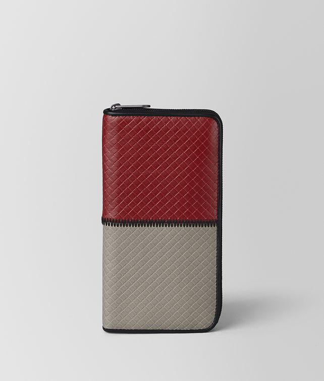 BOTTEGA VENETA ZIP-AROUND IN MICRO INTRECCIATO EMBOSSED Large Wallet Man fp