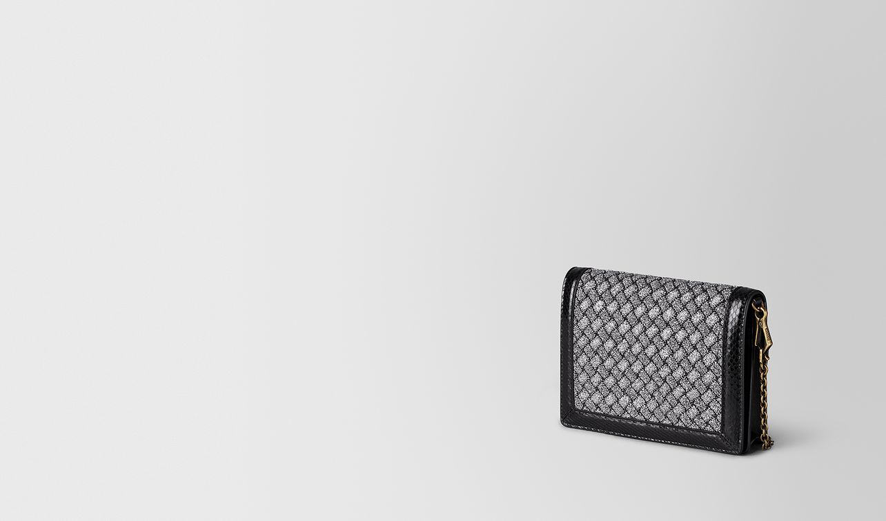 chain wallet in intrecciato knitted and ayers landing