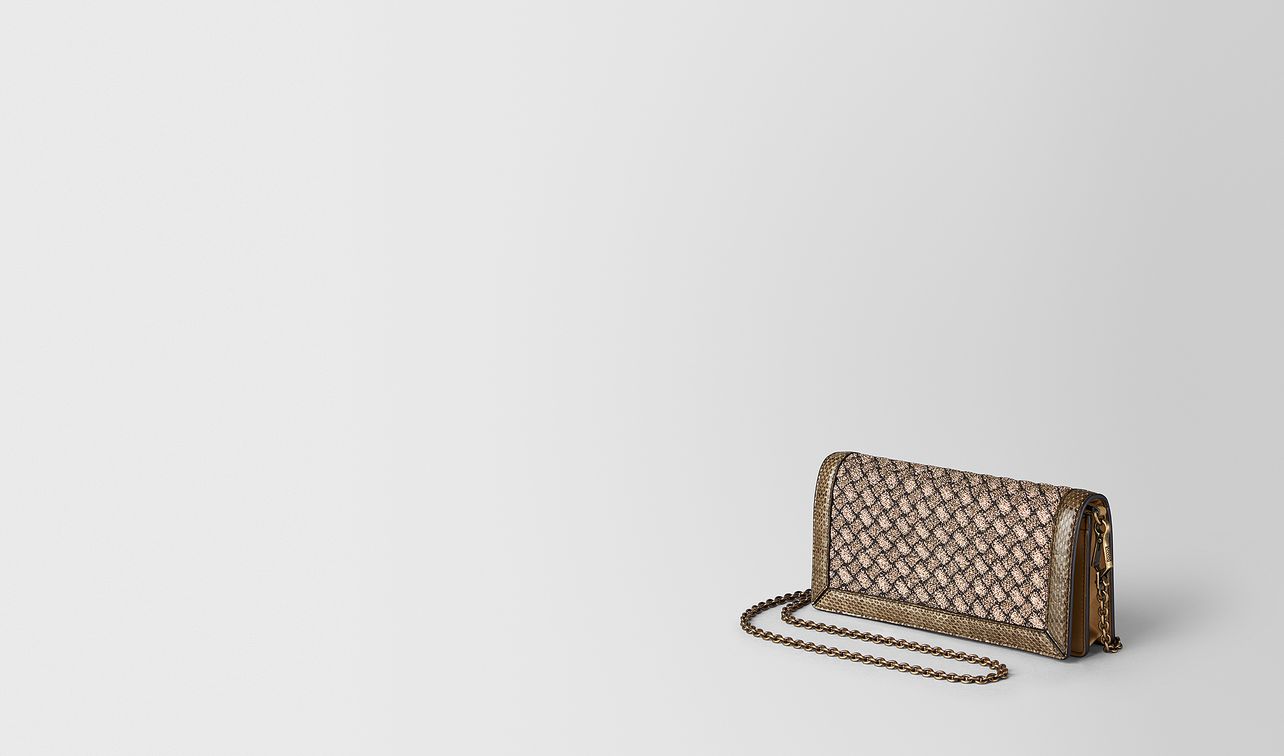 chain wallet in intrecciato knitted and ayers landing