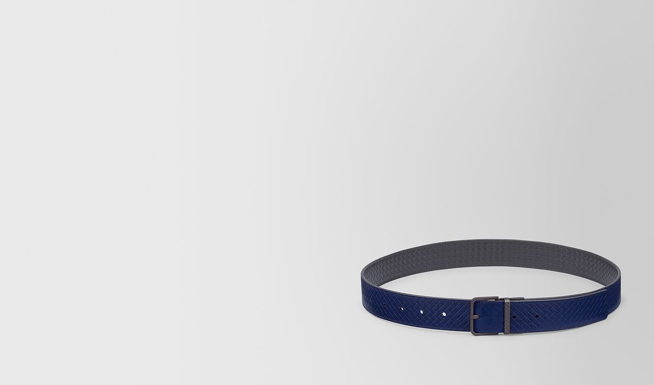 reversible belt in micro intrecciato embossed landing