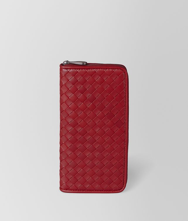 BOTTEGA VENETA ZIP AROUND WALLET IN INTRECCIATO NAPPA Large Wallet Woman fp