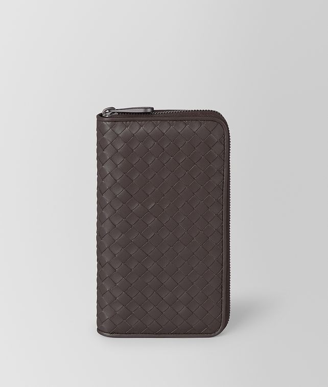 BOTTEGA VENETA ZIP AROUND WALLET IN INTRECCIATO NAPPA Large Wallet Woman fp