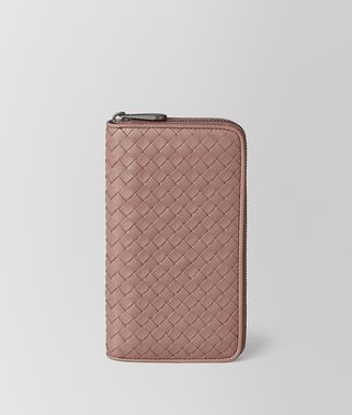 ZIP AROUND WALLET IN INTRECCIATO NAPPA 