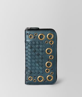 ZIP AROUND WALLET IN INTRECCIATO LACE 