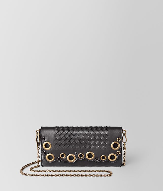 BOTTEGA VENETA PORTEFEUILLE À CHAÎNE ORNÉ DU MOTIF INTRECCIATO DENTELLE Mini-sac et pochette Femme fp