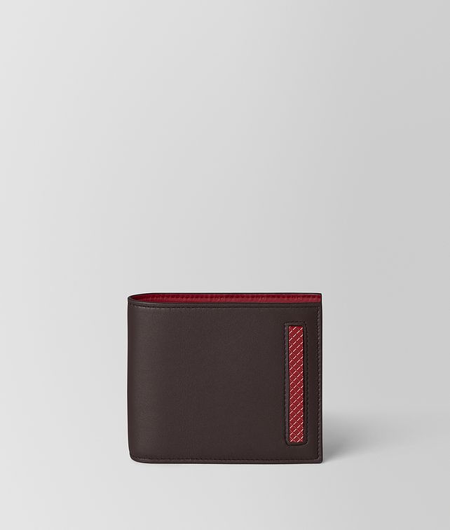 BOTTEGA VENETA BILLFOLD IN FRENCH CALF AND ENAMEL Small Wallet Man fp