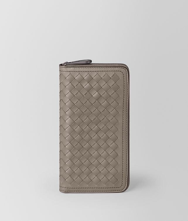 BOTTEGA VENETA ZIP AROUND IN INTRECCIATO VN Large Wallet Man fp
