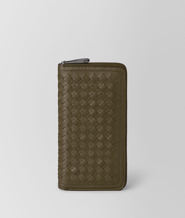 BOTTEGA VENETA ZIP AROUND IN INTRECCIATO VN Large Wallet Man fp