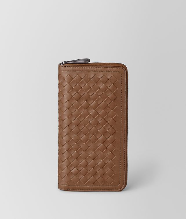 BOTTEGA VENETA ZIP AROUND IN INTRECCIATO VN Large Wallet Man fp