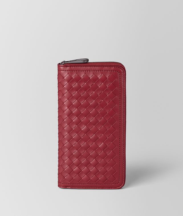 BOTTEGA VENETA ZIP AROUND IN INTRECCIATO VN Large Wallet Man fp