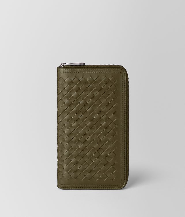 BOTTEGA VENETA ZIP AROUND IN INTRECCIATO VN Large Wallet Man fp