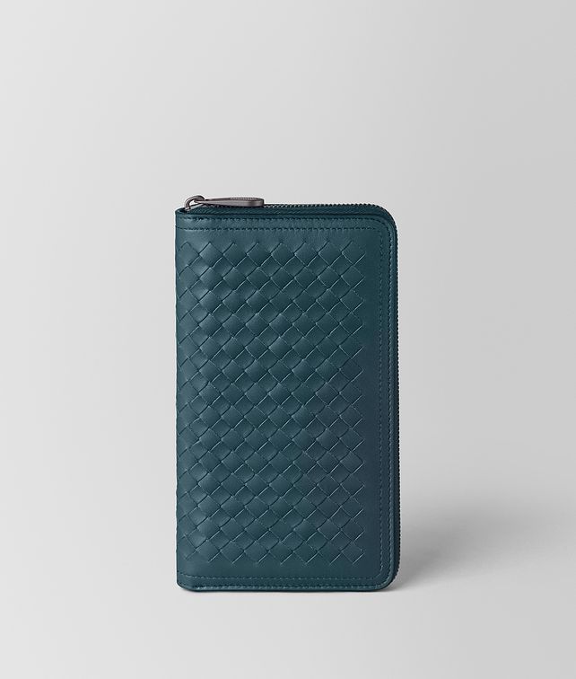BOTTEGA VENETA ZIP AROUND IN INTRECCIATO VN Large Wallet Man fp