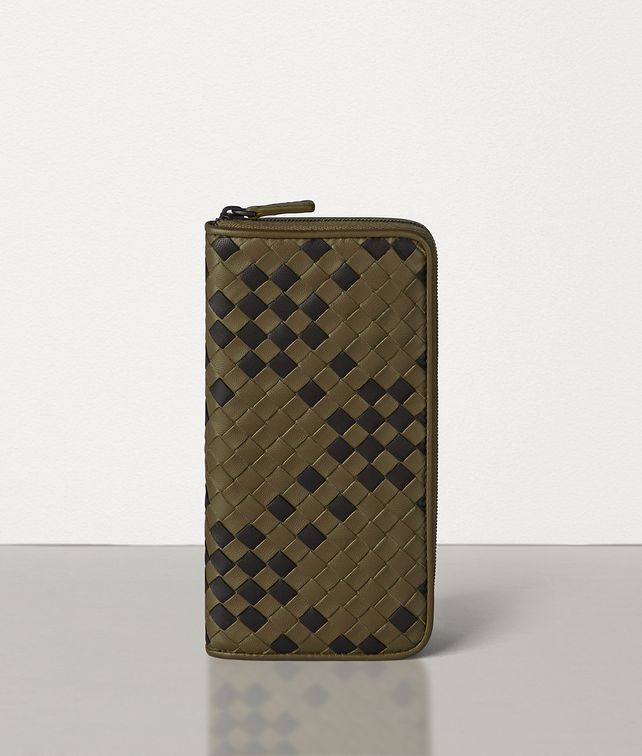BOTTEGA VENETA ZIP-AROUND WALLET IN INTRECCIATO NAPPA Large Wallet Man fp