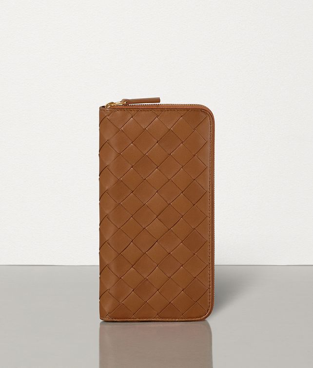 BOTTEGA VENETA MEDIUM ZIP AROUND WALLET IN NAPPA AND CALF Large Wallet Woman fp