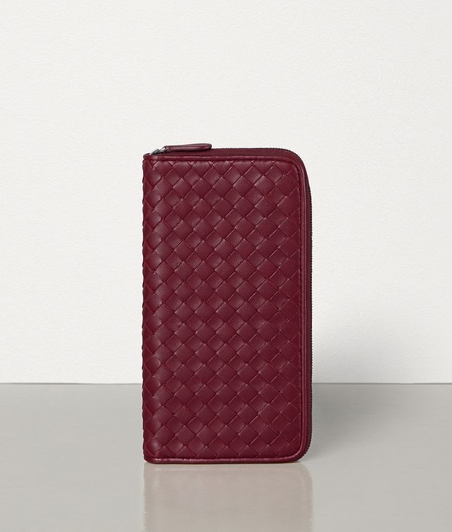 BOTTEGA VENETA MEDIUM ZIP-AROUND WALLET IN INTRECCIATO NAPPA Large Wallet Woman fp
