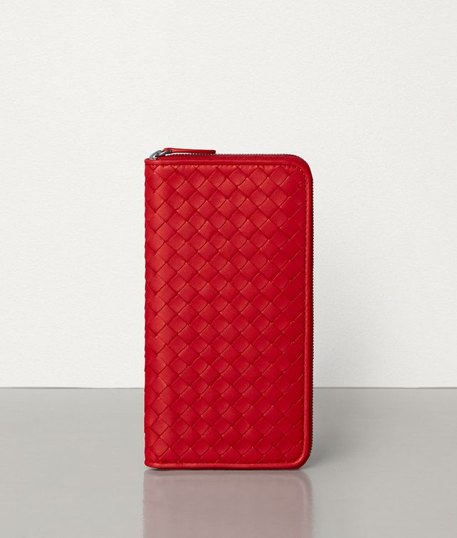 BOTTEGA VENETA MEDIUM ZIP AROUND WALLET IN INTRECCIATO NAPPA Large Wallet Woman fp