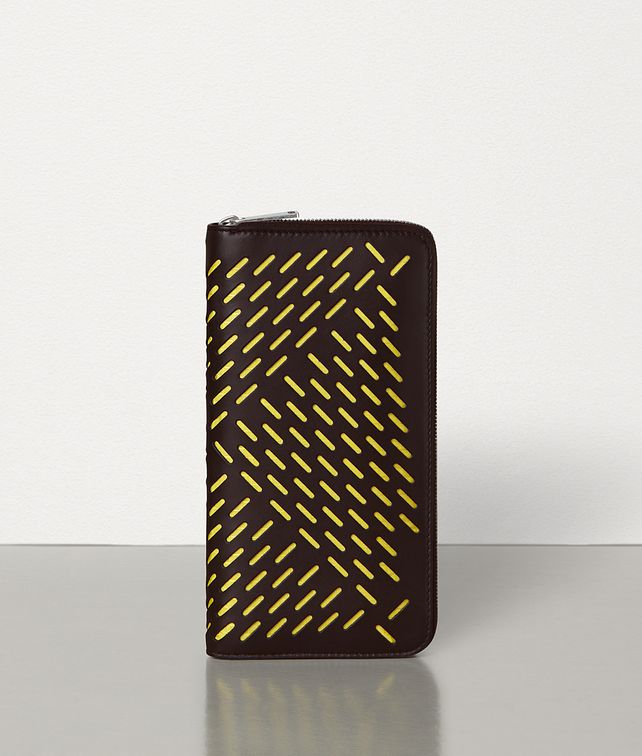 BOTTEGA VENETA MEDIUM ZIP AROUND WALLET IN PERFORATED PAPER CALF Large Wallet Man fp