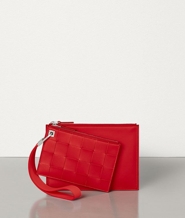 BOTTEGA VENETA SMALL DOUBLE POUCH IN NAPPA Pouch E fp