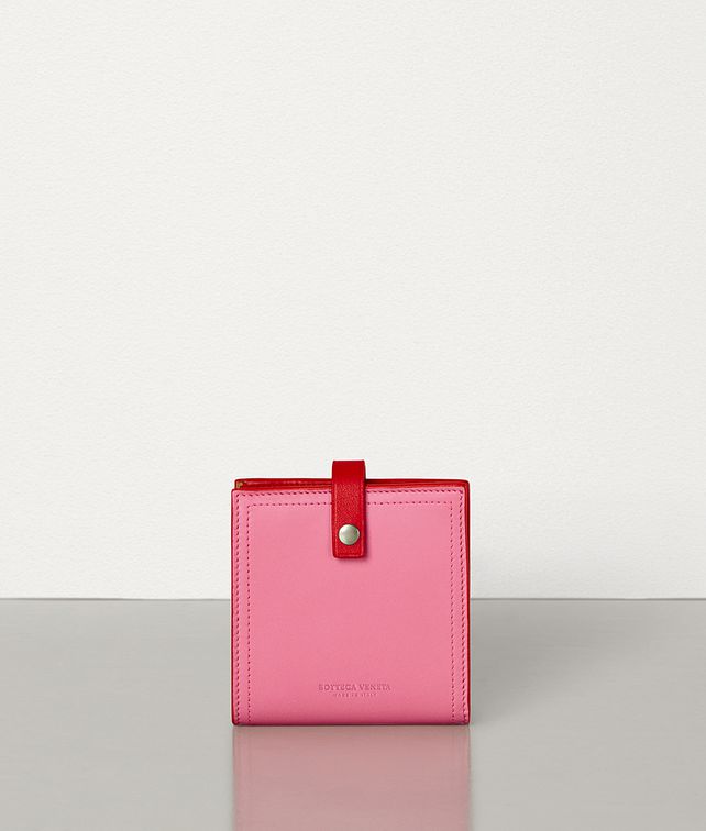 BOTTEGA VENETA MINI FRENCH WALLET IN NAPPA AND CALFSKIN Small Wallet Woman fp