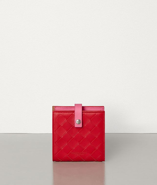 BOTTEGA VENETA MINI FRENCH WALLET IN NAPPA AND CALFSKIN Small Wallet Woman fp