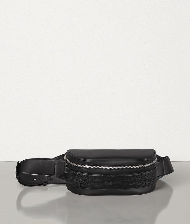 BOTTEGA VENETA BELT BAG IN FRENCH CALF AND ALLIGATOR Belt Bag Man fp