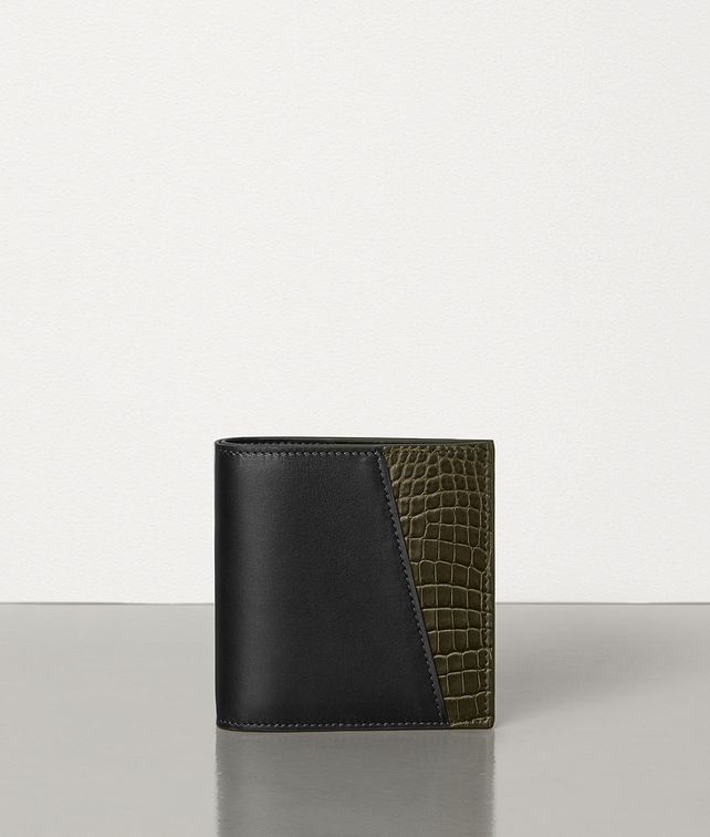 BOTTEGA VENETA BI-FOLD WALLET IN ALLIGATOR AND CALF LEATHER Small Wallet Man fp