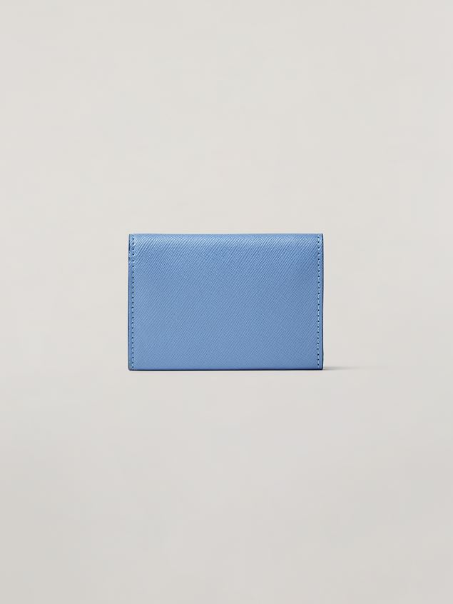 Wallet Marni Saffiano leather tri-fold wallet dark grey light grey and black Woman