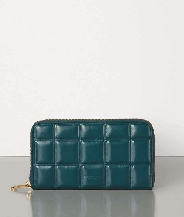 BOTTEGA VENETA MEDIUM ZIP AROUND WALLET IN PADDED PAPER CALF Large Wallet Woman fp