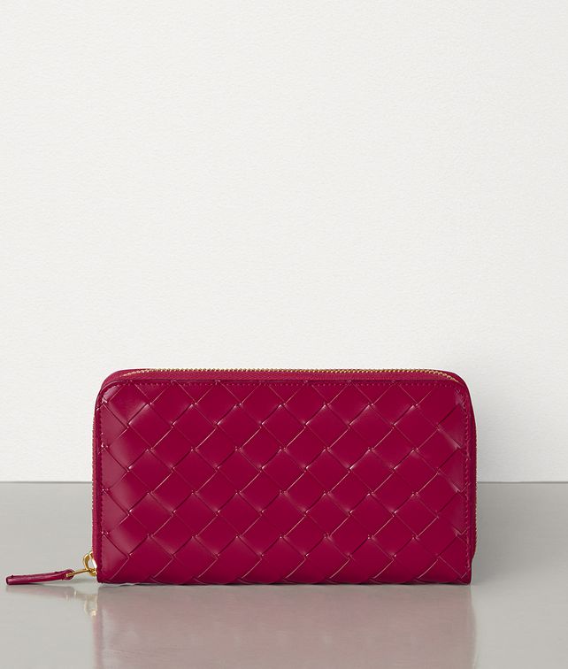 BOTTEGA VENETA イントレチャートスパッツォラートカーフ ジップアラウンドウォレット ラージ ウォレット レディース fp