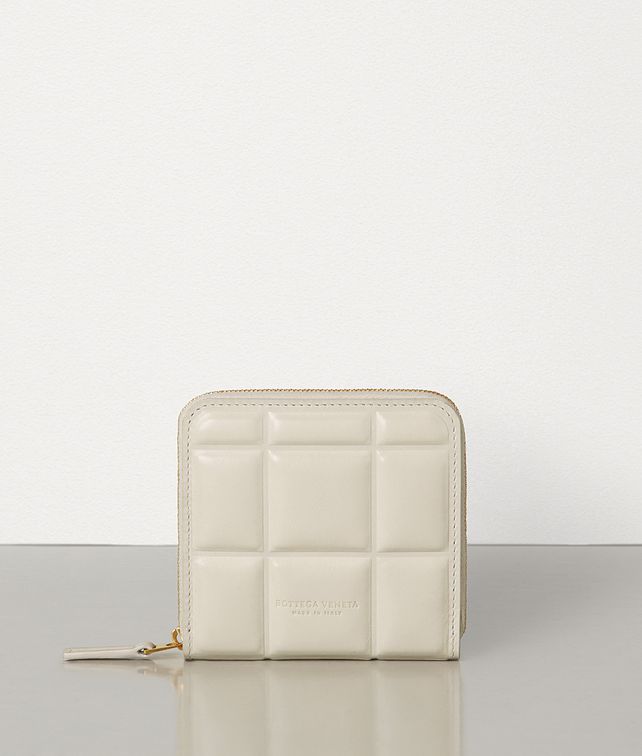 BOTTEGA VENETA MINI ZIP AROUND WALLET IN PADDED PAPER CALFSKIN Small Wallet Woman fp