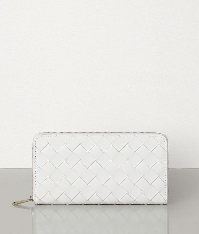 BOTTEGA VENETA MEDIUM ZIP AROUND WALLET IN INTRECCIATO SPAZZOLATO CALF Large Wallet Man fp