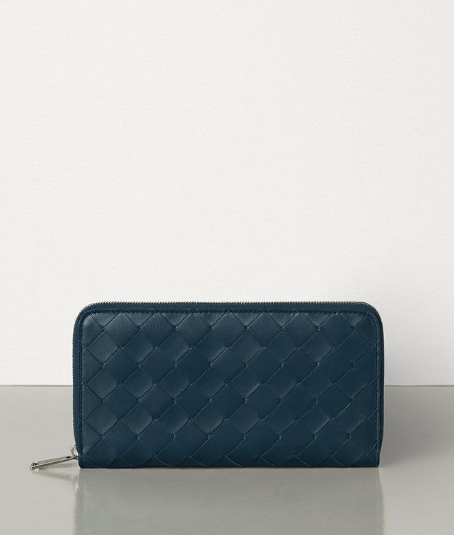 BOTTEGA VENETA ZIP AROUND WALLET IN INTRECCIATO NAPPA Large Wallet Man fp
