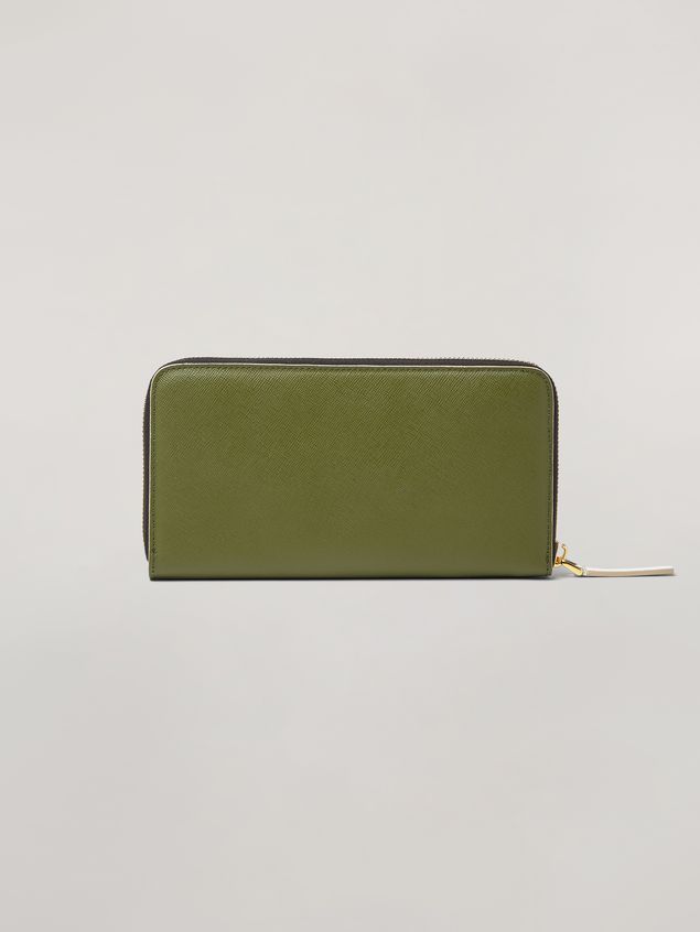Wallet Marni Rectangular zip-around wallet in Saffiano leather Woman