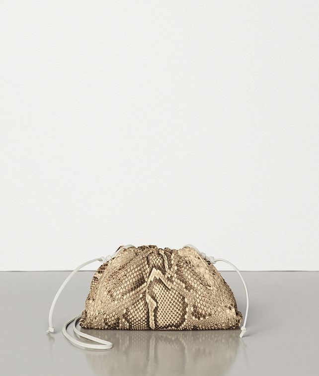 BOTTEGA VENETA THE POUCH 20 IN PYTHON Mini Bag and Pouche Woman fp