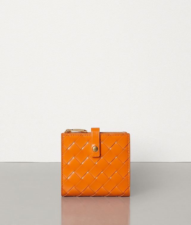 BOTTEGA VENETA SMALL FRENCH WALLET IN INTRECCIATO SPAZZOLATO CALFSKIN Small Wallet Woman fp