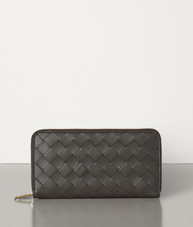 BOTTEGA VENETA ZIP-AROUND WALLET IN INTRECCIATO NAPPA Large Wallet Woman fp