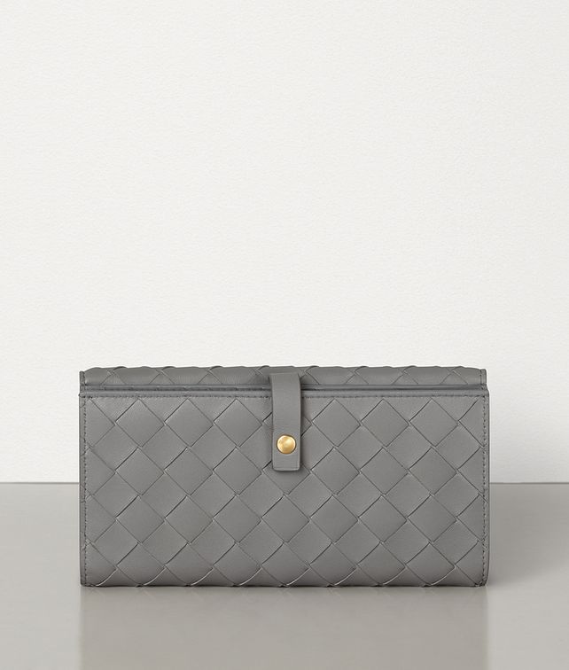 BOTTEGA VENETA LARGE FRENCH WALLET IN INTRECCIATO NAPPA Large Wallet Woman fp