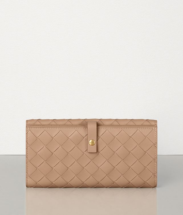 BOTTEGA VENETA LARGE FRENCH WALLET IN INTRECCIATO NAPPA Large Wallet Woman fp