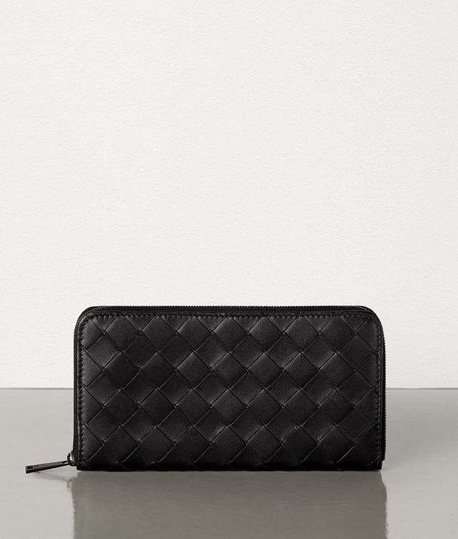 BOTTEGA VENETA ZIP AROUND WALLET IN INTRECCIATO VN Large Wallet Man fp