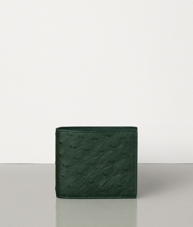 BOTTEGA VENETA BILLFOLD WALLET IN OSTRICH LEATHER Small Wallet Man fp
