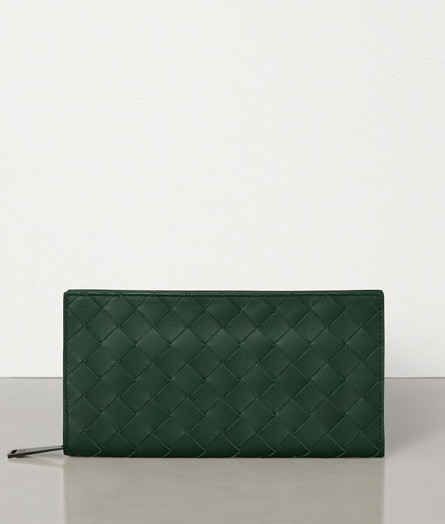 BOTTEGA VENETA ZIP AROUND WALLET IN INTRECCIATO VN Large Wallet Man fp