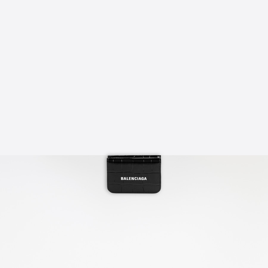 Cash Mini Wallet Black White For Women Balenciaga