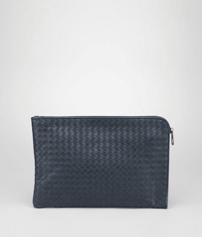 BOTTEGA VENETA DOCUMENT CASE IN LIGHT TOURMALINE INTRECCIATO VN Backpack Man fp