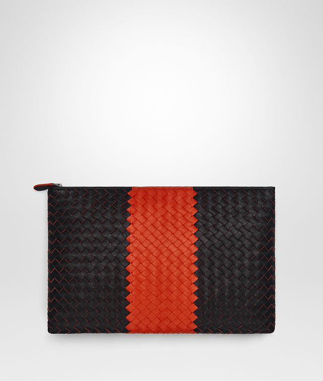 BOTTEGA VENETA NERO INTRECCIATO LAMB CLUB POUCH Other Accessories E fp