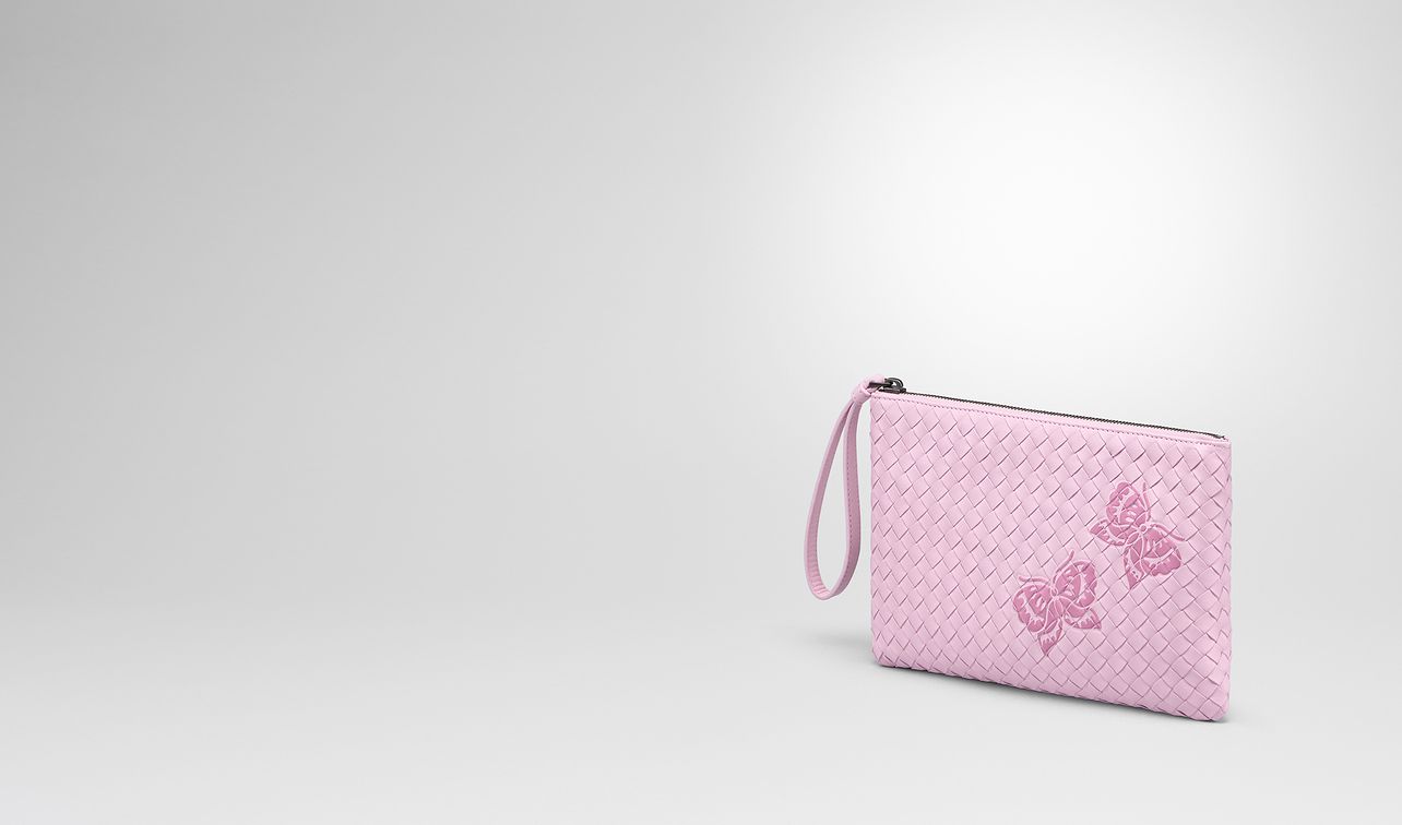 dragee intrecciato nappa pouch landing