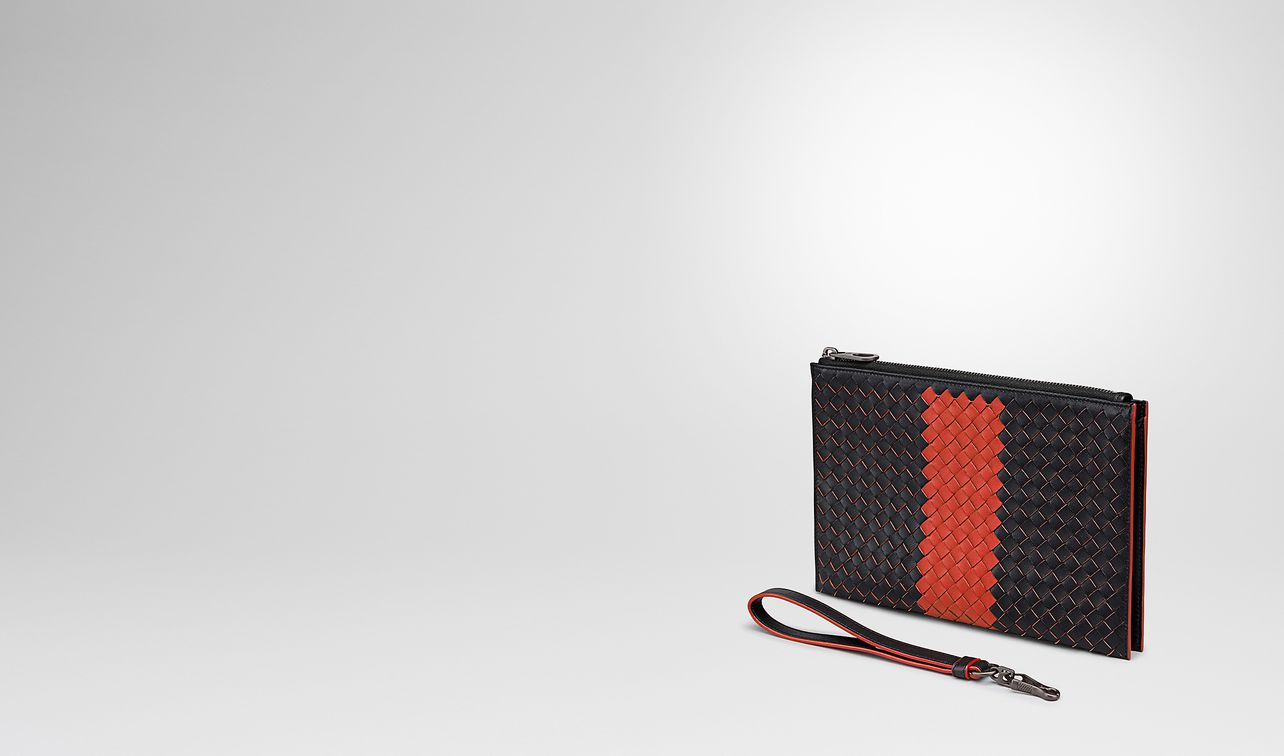 nero intrecciato nappa multi-functional case landing