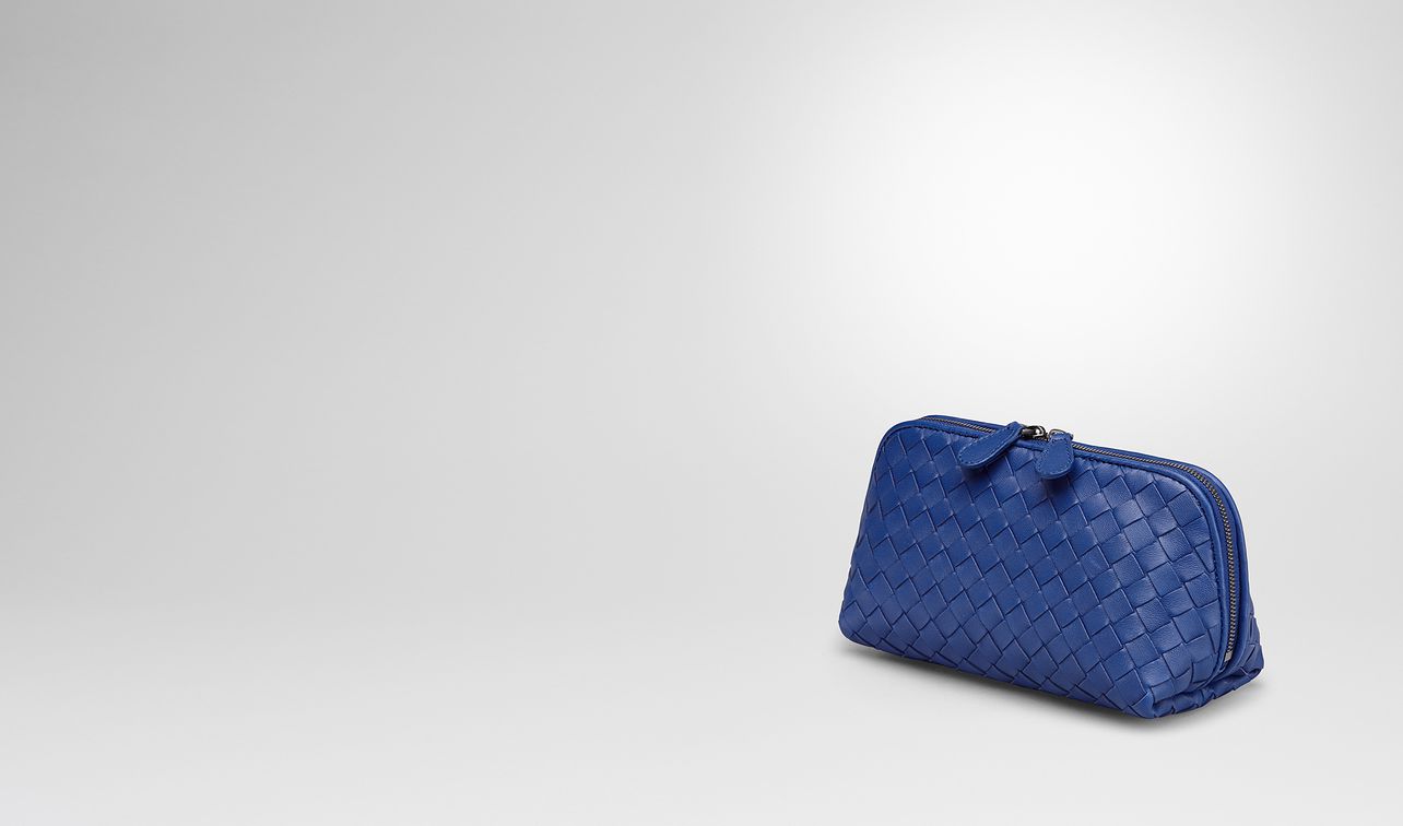 cobalt intrecciato nappa cosmetic case landing