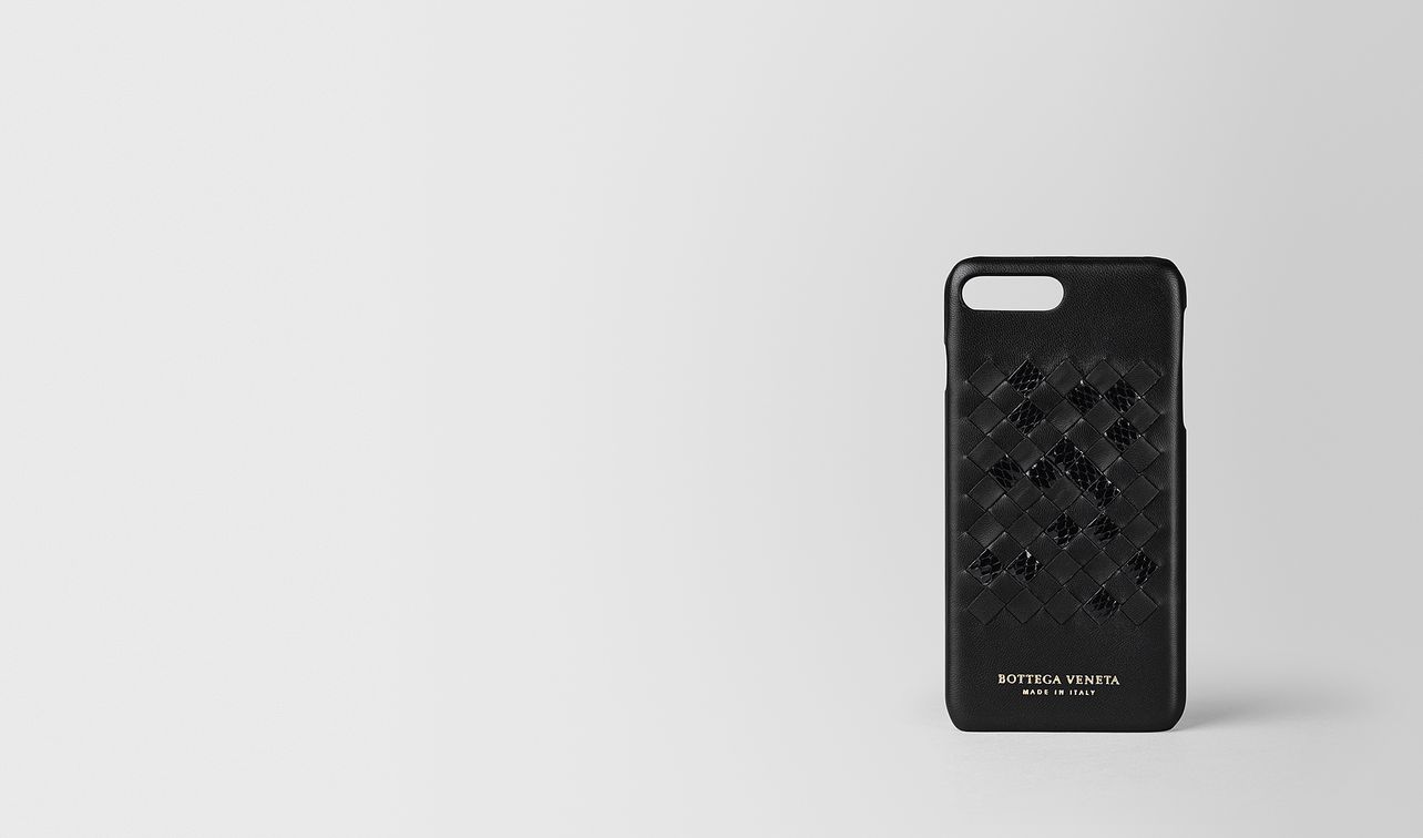 Bottega Veneta® - NERO INTRECCIATO HIGH TECH CASE  Bottega Veneta® - NERO INTRECCIATO HIGH TECH CASE
