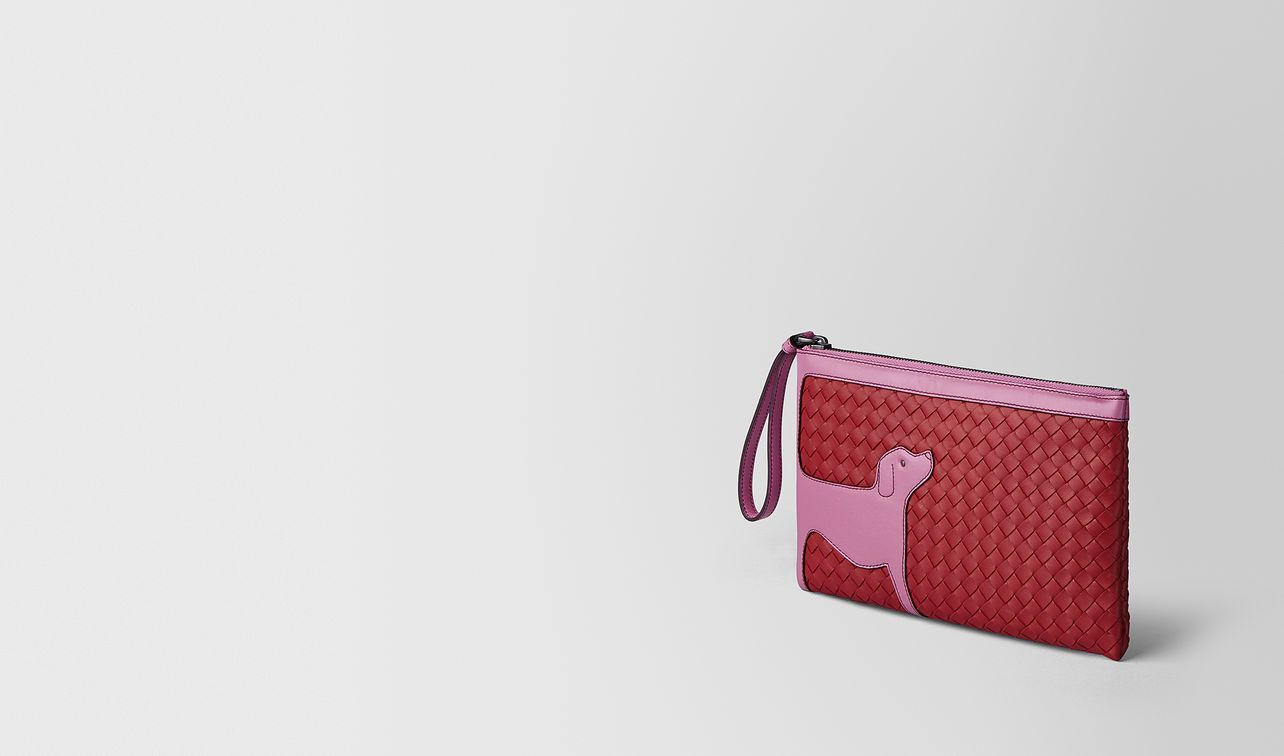 china red nappa medium document case landing
