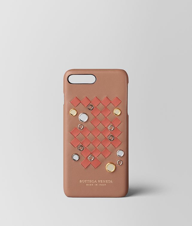 BOTTEGA VENETA CUSTODIA IPHONE 7 PLUS IN AGNELLO INTRECCIATO CLUB TOURMALINE Accessorio hi-tech E fp
